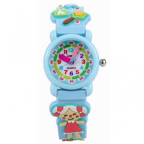 JNEW Summer Girl Pattern Soft Cartoon Band Lovely Children's Gift Waterproof Quartz kids Watch