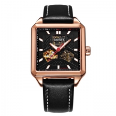 Leather-rose gold black