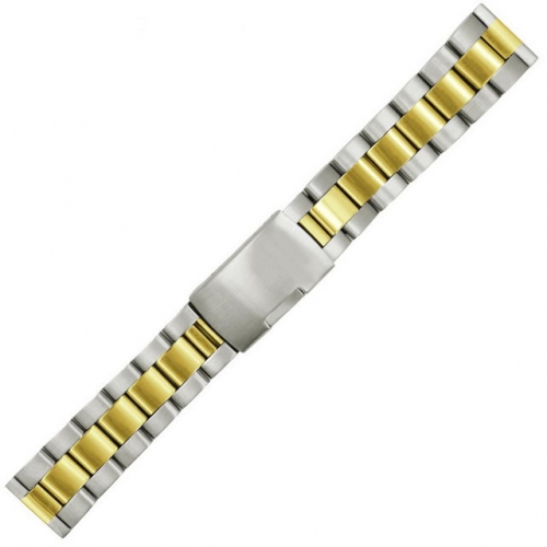 JMK Solid Three Beads Stainless Steel Single Side Button Diving Watch Strap