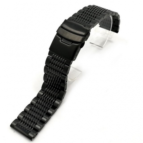 JMK New Series High-grade Flat Interface Solid Fifteen Beads Stainless Steel Fold Clasp Watch Strap