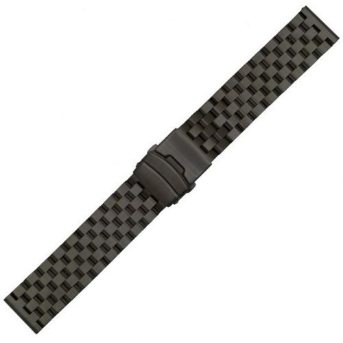 JMK Screw Model Flat Interface Wire Drawing Solid Five Trapezoid Matte Beads Stainless Steel Watch Strap