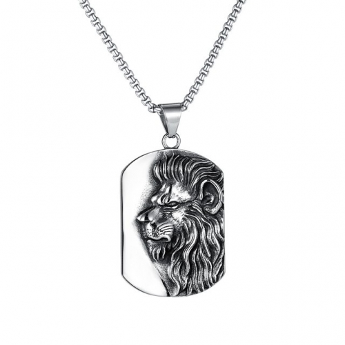 Retro fashion lion king titanium steel pendant personality creative male lion men's necklace accessories