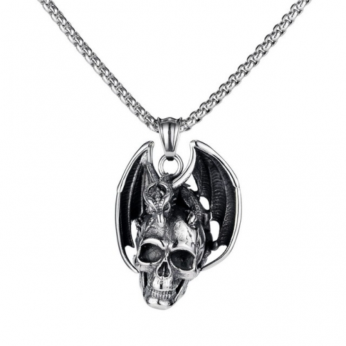 Skull Pendant Stainless Steel Men'S Necklace Cheap High Quality Fashion Jewelry