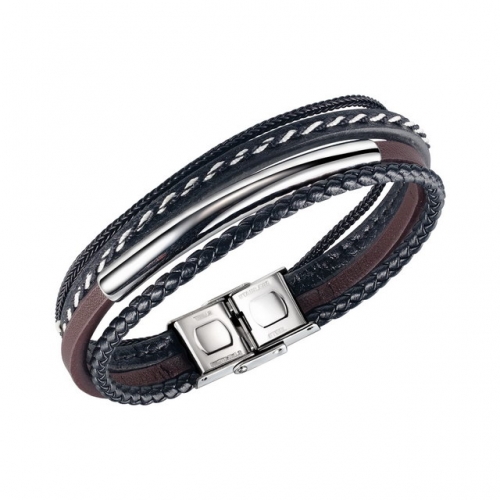 European and American fashion multi-layer anchor leather bracelet retro personality couple leather bracelet