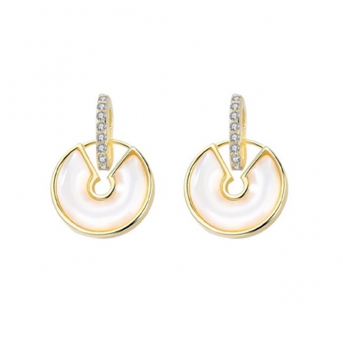 925 Sterling Silver Amulet Earrings New Fashion Earrings Temperament Diamond All-Match Earrings Jewelry Ladies Earrings Wholesale