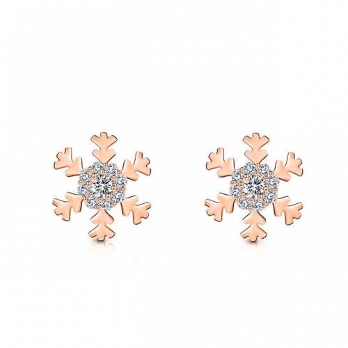 925 Silver Snowflake Earrings Ladies Temperament Earrings Simple Gift Jewelry Fashion Jewelry Cheap Wholesale