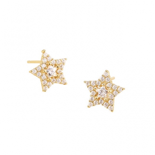 925 Sterling Silver Earrings Stars Diamond Earrings Temperament Ladies Earrings Wholesale Cheap Wholesale Jewelry In China