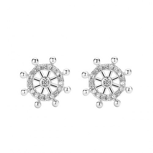 925 sterling silver rudder earrings ladies simple earrings new roulette exquisite jewelry wholesale ladies earrings