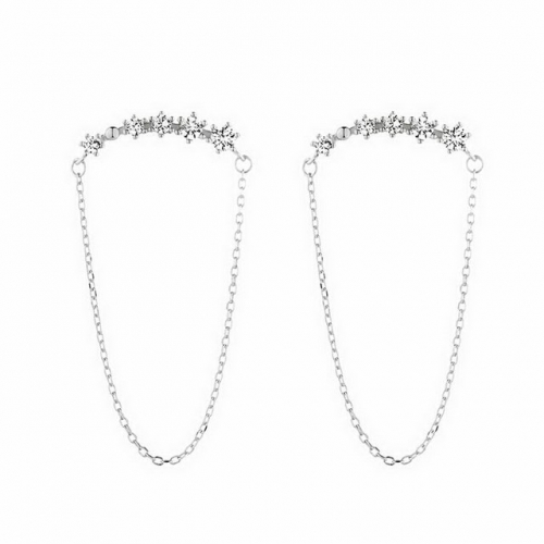 925 Sterling Silver Smile Tassel Earrings Clear And Simple Women'S Earrings The Best Websites To Buy Wholesale Jewelry