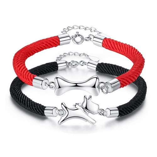 925 Sterling Silver Bracelet Dog Bone Couple Bracelet Natal Men And Women Silver Jewelry Online Fashion Jewelry Wholesale Market