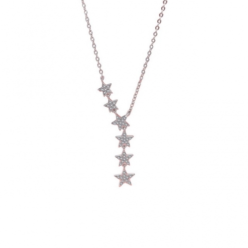 New Star Necklace Tassel Necklace 925 Sterling Silver Necklace Temperament Full Of Rhinestone Clavicle Chain Best Websites To Buy Wholesale Jewerly