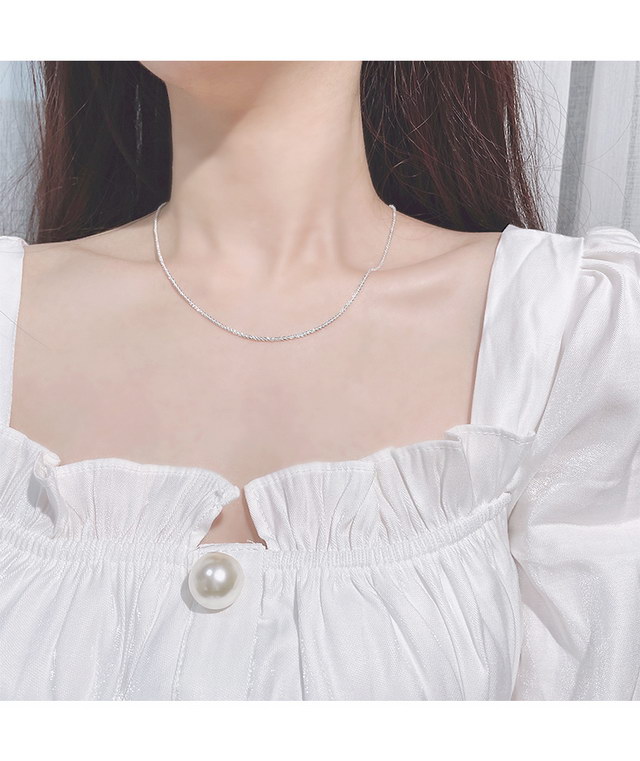 Califlower Rope Chain 925 Sterling Silver Necklace Cauliflower Necklace Gypsophila Clavicle ...