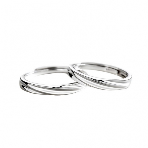 925 Sterling Silver Couple Rings A Pair Of Simple Ring Open Ring Light Luxury Jewelry Fashion Jewelry Cheap Wholesale