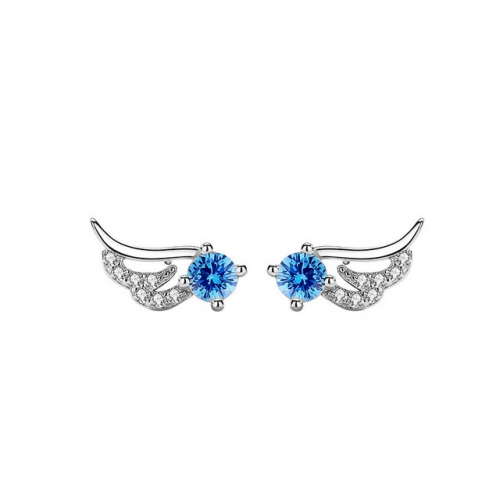 925 Sterling Silver Earrings Angel Wings Earrings Small Exquisite Zircon Earrings Trending Wholesale Jewelry