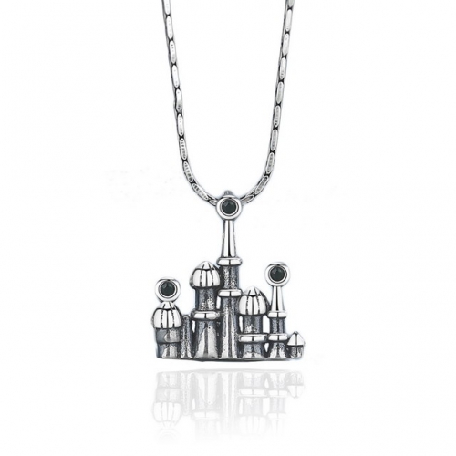 925 Sterling Silver Necklace Castle Necklace Creative Clavicle Chain Ladies Necklace Wholesale