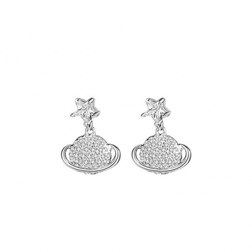 925 Sterling Silver Earrings Dream Planet Earrings Simple And Fresh Earrings Saturn Earrings Wholesale Jewelry China