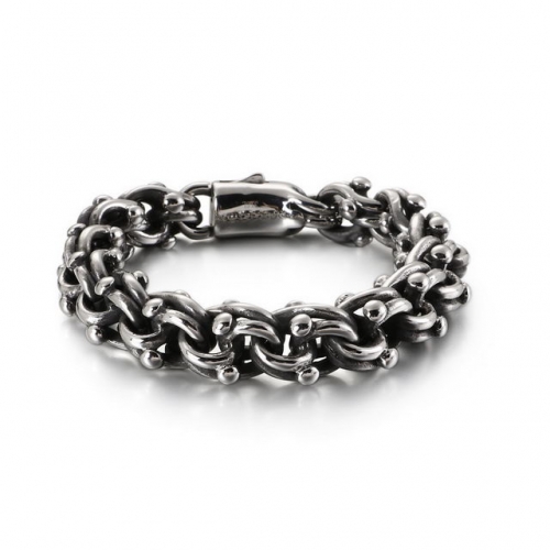 Retro Personality Locomotive Chain Titanium Steel Jewelry Supply Rock Bike Chain Stainless Steel Bracelet Wholesale