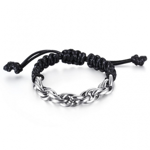 Titanium Steel Bracelet Fashion Hip Hop Rock Personalized Men'S Woven Stainless Steel Fashion Bracelet