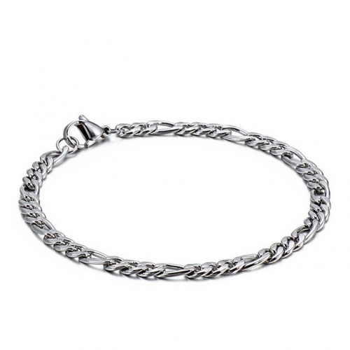 New Men Hip Hop Titanium Steel Bracelet Stainless Steel Simple Fashion Hand Jewelry Wholesale