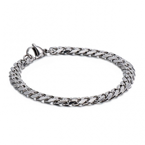 Six Side Stainless Steel Chain Men'S Simple Personality Titanium Steel Fashion Bracelet