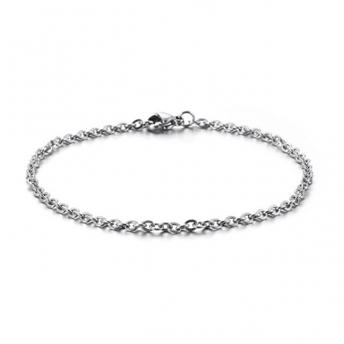 Simple Men And Women'S Titanium Steel Fashion Lobster Clasp Bracelet Stainless Steel O-Chain Accessories Wholesale
