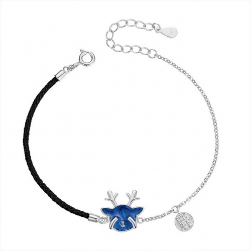 925 Sterling Silver Bracelet Temperature Change Color Bracelet Creative Deer Braided Bracelet 925 Silver Jewelry Wholesale