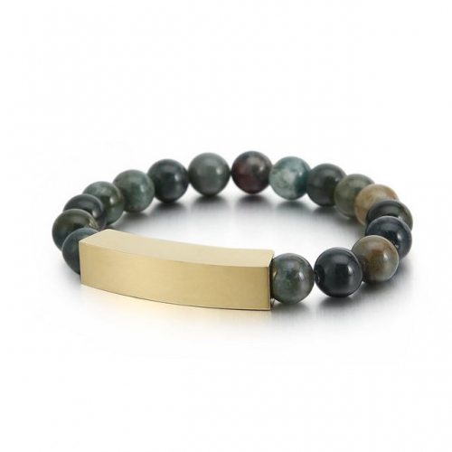 Agate Stone Handmade Bracelet Japanese And Korean Stainless Steel Creative Curved Brand Bracelet Jewelry Wholesale