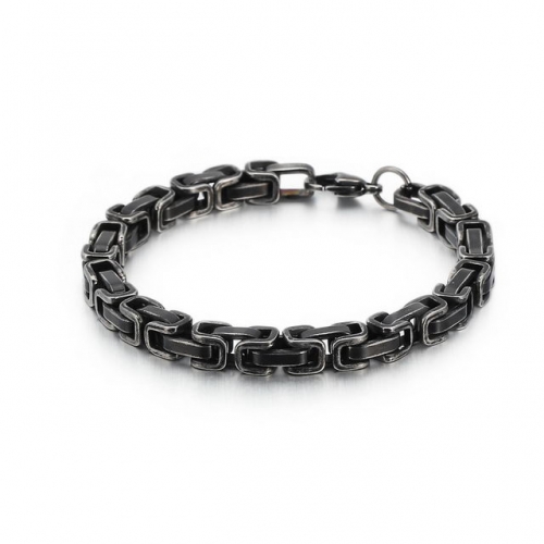 New Jewelry Wholesale Men'S Casual Versatile Stainless Steel Bracelet Personality Retro Bracelet