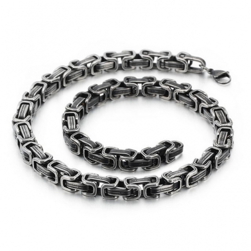 Stainless Steel Retro Hip Hop Necklace Titanium Steel Domineering King Chain Men'S Jewelry Wholesale