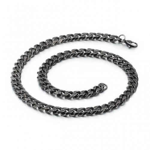 Accessories Wholesale Personality 316L Stainless Steel Retro Charming Frosting Textured Men'S Necklace