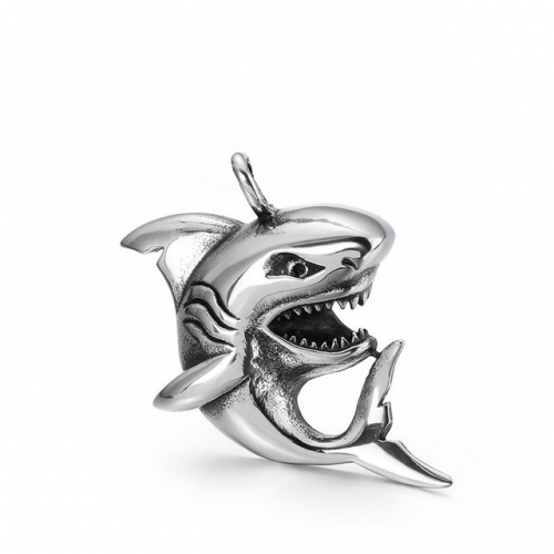 Titanium Steel Fashion Charm Accessories Wholesale Creative Personality Lovely Small Shark Men'S Pendant