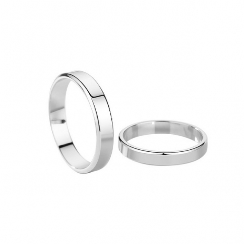 925 Sterling Silver Ring Minimalist Platinum Glossy Ring Fashion Light Luxury Plain Closed Couple Ring Fashion Wedding Jewelry Wholesale