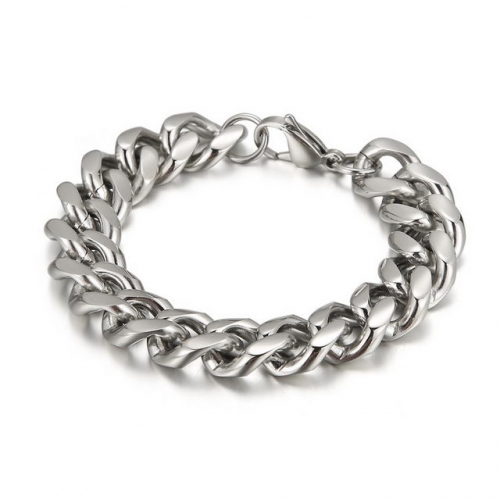 Fashion Simple 316L Stainless Steel Men'S Bracelet Creative Cuba Chain Bracelet Wholesale