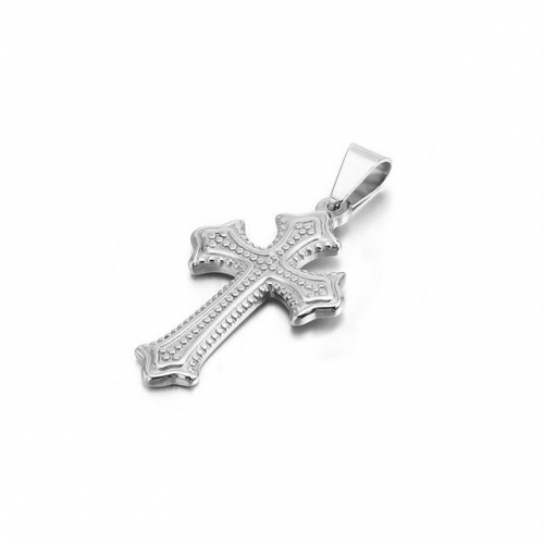 Gothic Style Pressure Lace Cross Pendant Stainless Steel Personality Daily Versatile Boys Accessories