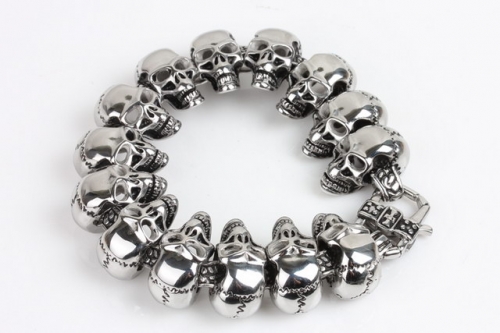 Stainless Steel Men'S Bracelet Skull Head Bracelet Titanium Steel Creative Bracelet Brands Stainless Steel Fashion Jewelry