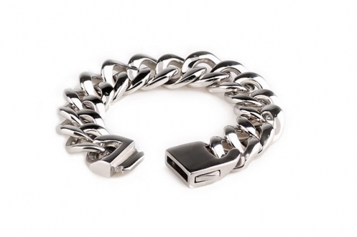 Stainless Steel Men'S Bracelet Polished Titanium Steel Bracelet Hip Hop Style Jewelry Wholesale