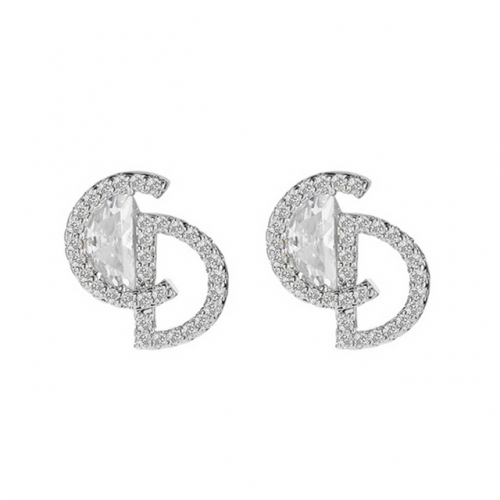925 Sterling Silver Earrings Letter CD Earrings Simple And Small Earrings Zircon Earrings Buy Wholesale Earrings Online