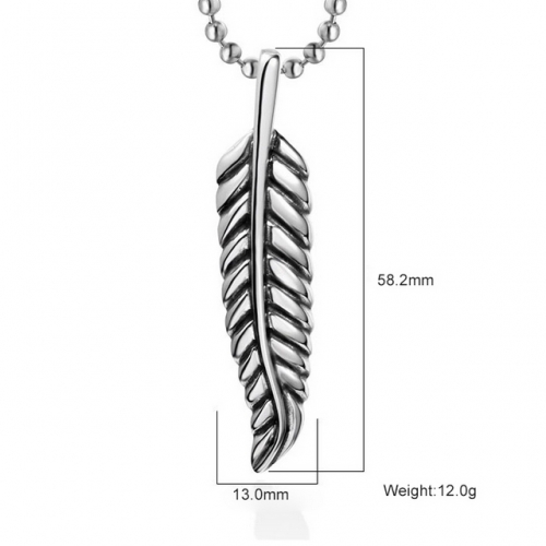 SJ3BD680 Stainless Steel Feather Pendant (Not Includd Chain)