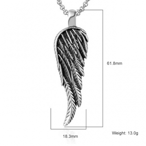 SJ3BD532 Stainless Steel Feather Pendant (Not Includd Chain)