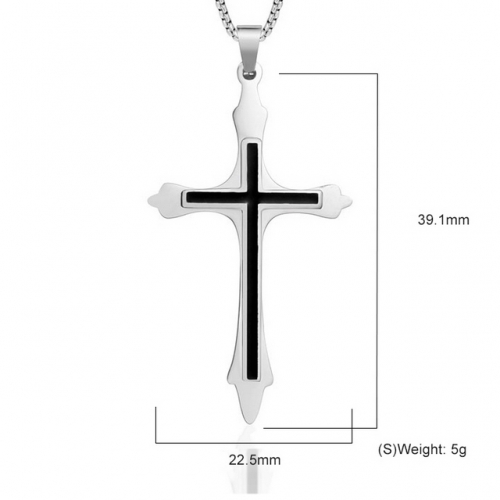 SJ3BB277S Stainless Steel Cross Pendant (Not Includd Chain)