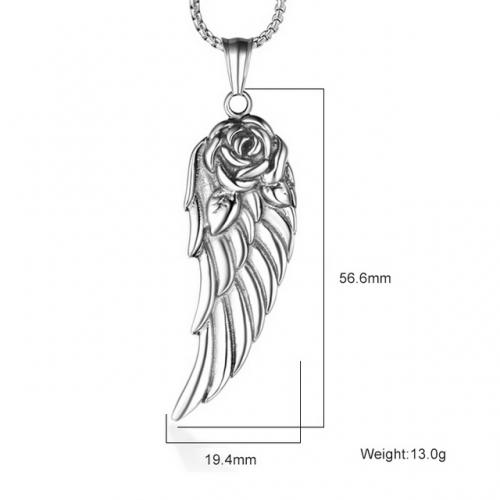 SJ3BC750 Stainless Steel Feather Pendant (Not Includd Chain)
