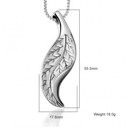 SJ3BD686 Stainless Steel Feather Pendant (Not Includd Chain)
