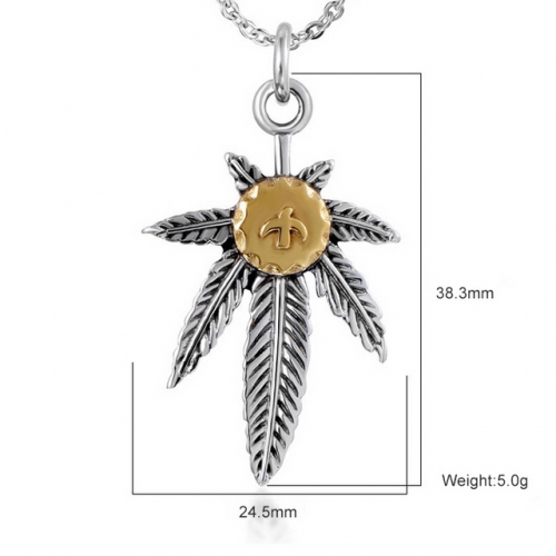 SJ3BD557 Stainless Steel Feather Pendant (Not Includd Chain)