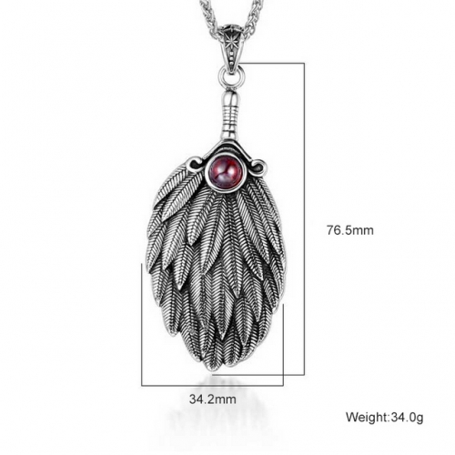 SJ3BF701 Stainless Steel Feather Pendant (Not Includd Chain)