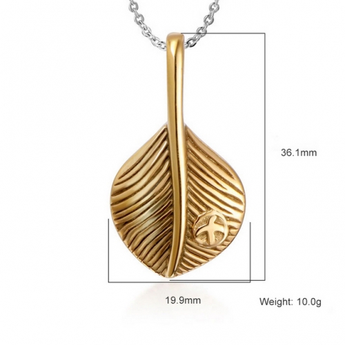 SJ3BC550 Stainless Steel Feather Pendant (Not Includd Chain)