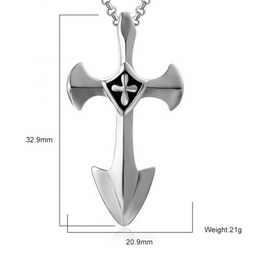 SJ3BE081 Stainless Steel Cross Pendant (Not Includd Chain)