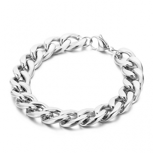 Fashion Creative 316L Stainless Steel Flat Polished Men'S Versatile Bracelet