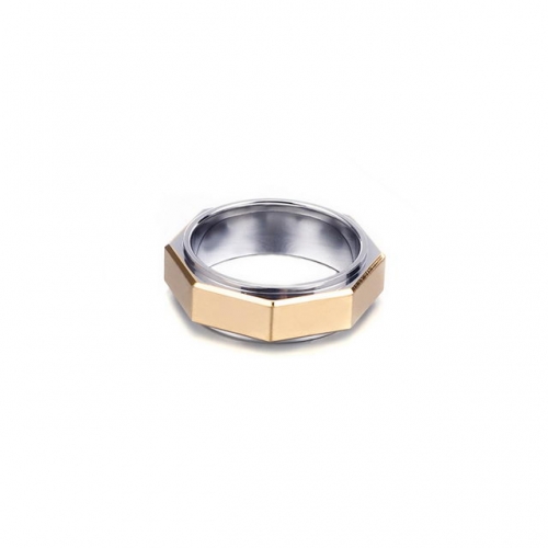 Fashionable Geometric Stainless Steel Men'S Ring Plated With 18K Gold Tail Finger Ring
