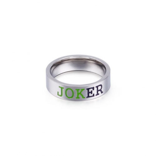 Personalized Simple Men'S And Women'S Universal Titanium Steel Creative Harley And Joker Couple Ring