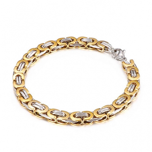 316L Stainless Steel Creative Loopback Punk Fashion Style Men'S Section Chain Bracelet